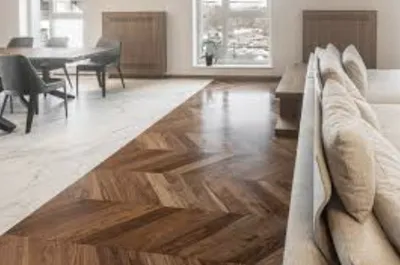 Combining Turkish marble with wood, glass and metal