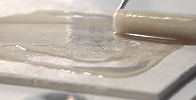 Resin-filled and unfilled travertine tiles from Denizli, Türkiye